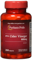 Puritan's Pride frasco frontal con 200 tabletas, fácil identificación y almacenamiento