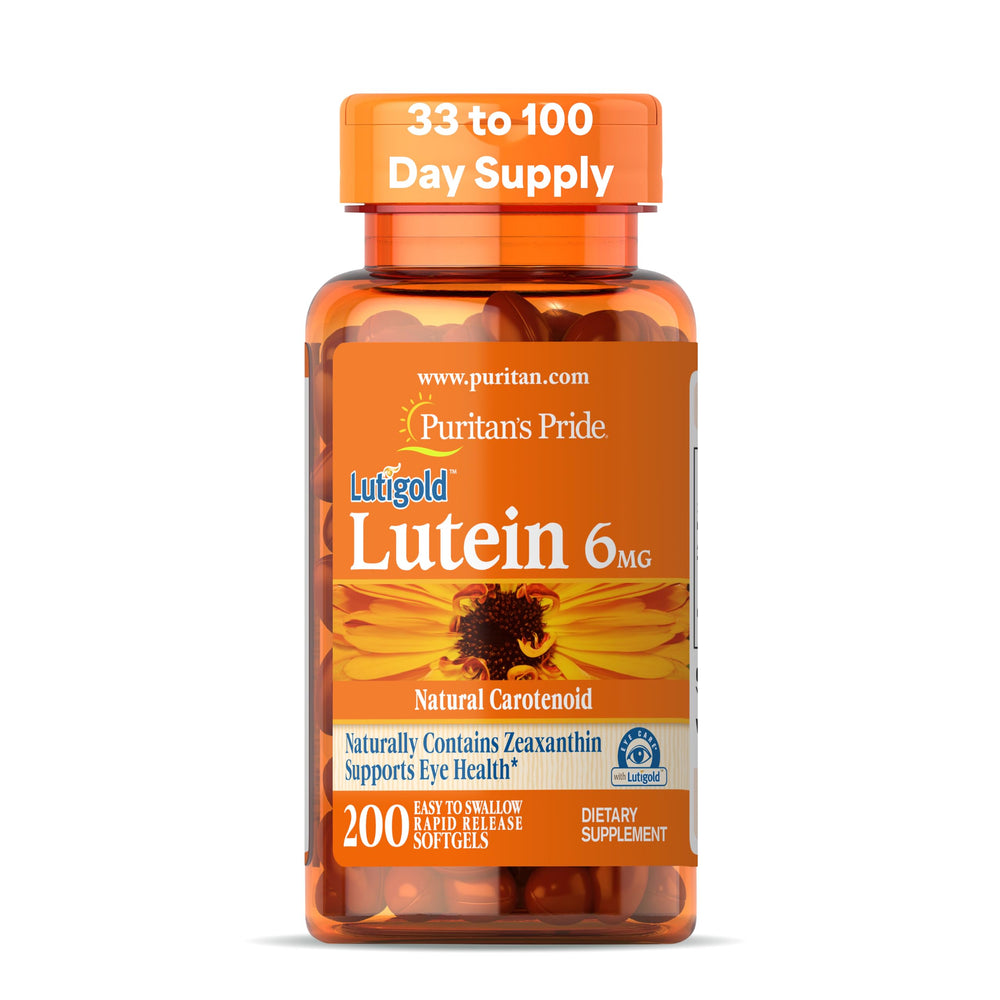 Puritan's Pride frasco frontal mostrando 200 softgels y beneficio conveniencia
