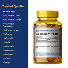 Puritan's Pride etiqueta nutricional con información clara de dosis
