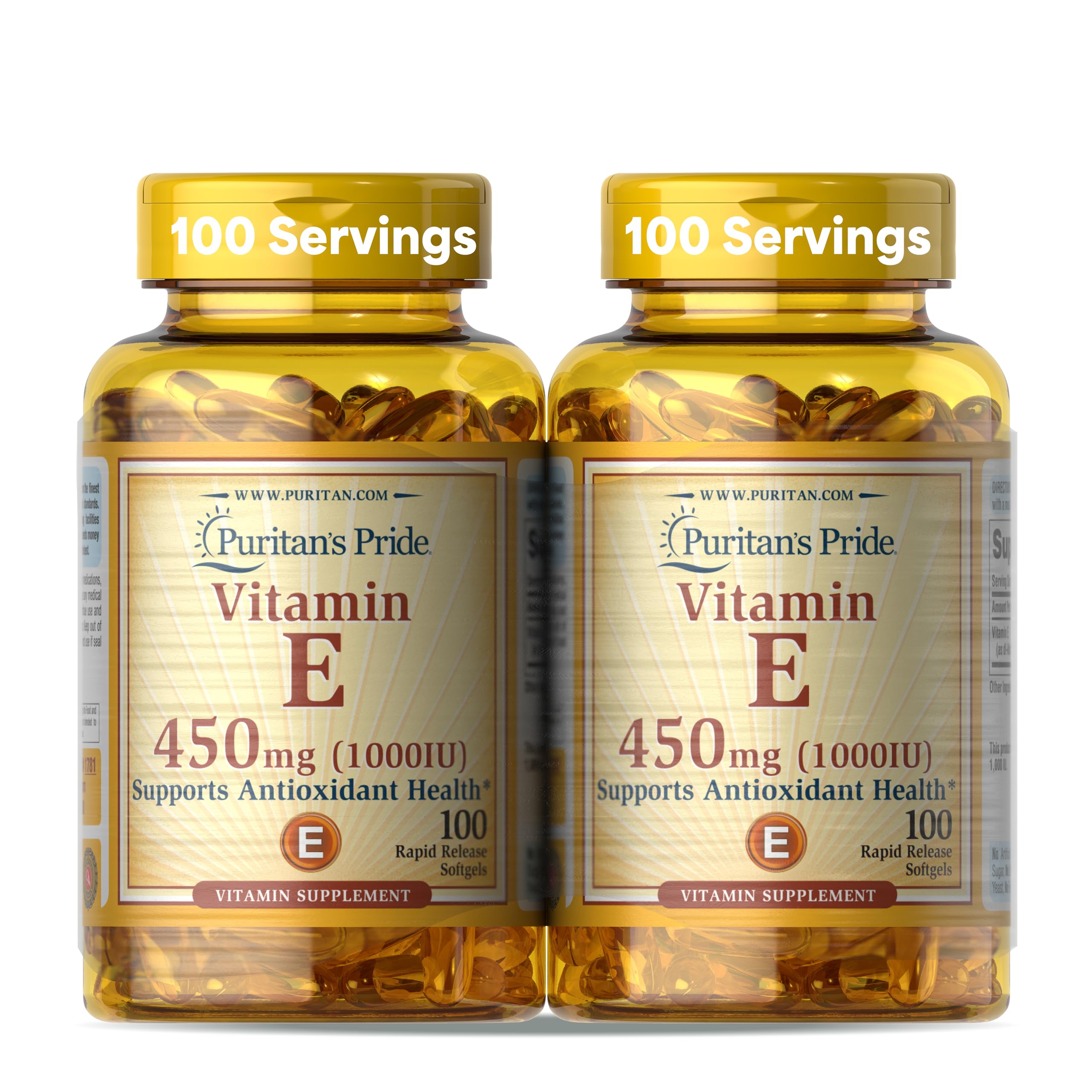 Puritan's Pride frente del envase con beneficio de dosis concentrada