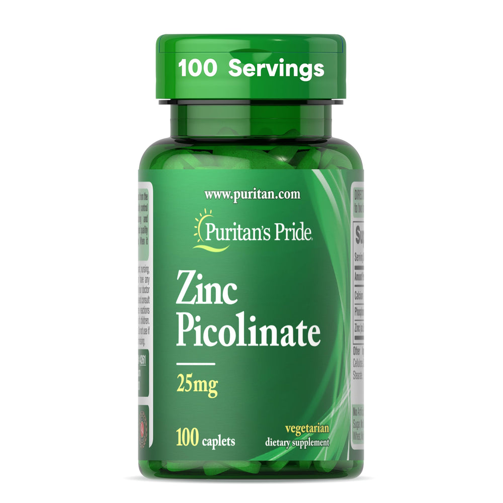 Puritan's Pride frasco frontal mostrando etiqueta y 100 tabletas, aporta confianza