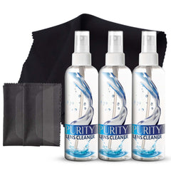 Purity envase frontal de 8oz mostrando etiqueta y capacidad útil