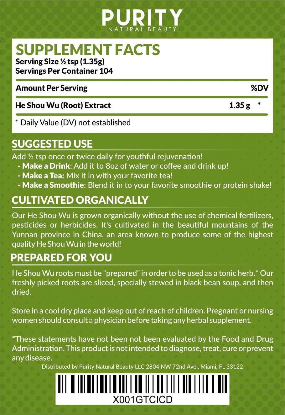 Purity Natural Beauty primer plano de la textura del polvo, mezcla fácil y fina