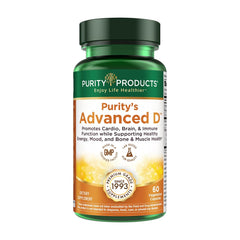 Purity Products envase frontal de Advanced D muestra dosis alta y diseño claro