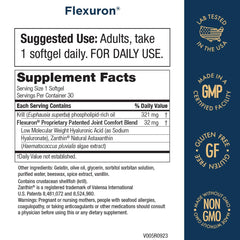 Detalle del softgel Flexuron para ver textura y facilitar la deglución