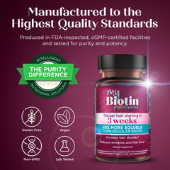 Escena de estilo de vida en baño con MyBiotin ProClinical, rutina de belleza saludable