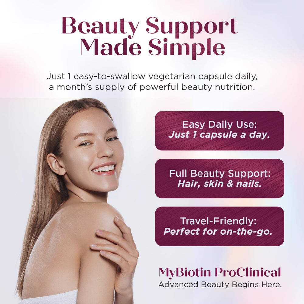 Purity Products mujer arreglando su cabello para mostrar mayor densidad aparente