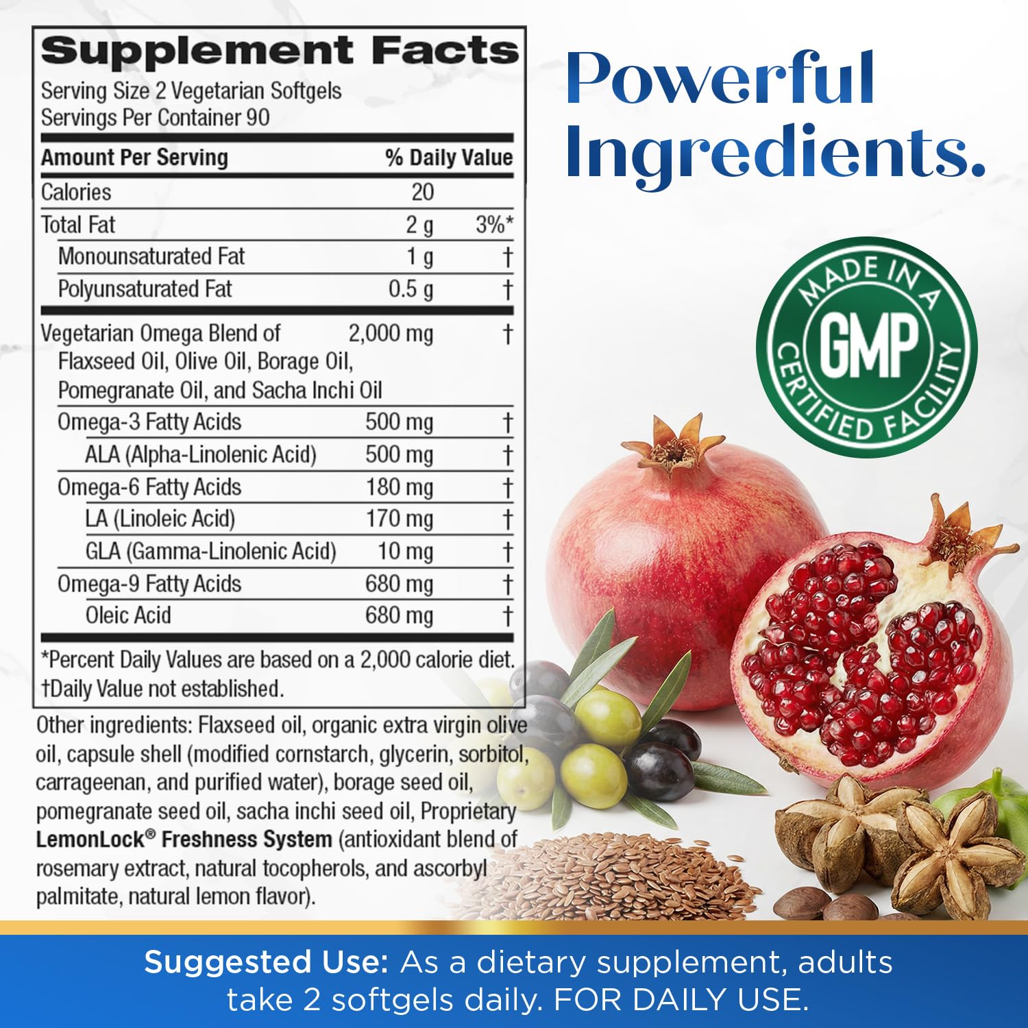 Ingredientes vegetales del suplemento Purity Products vistos de cerca, mezcla 5 en 1