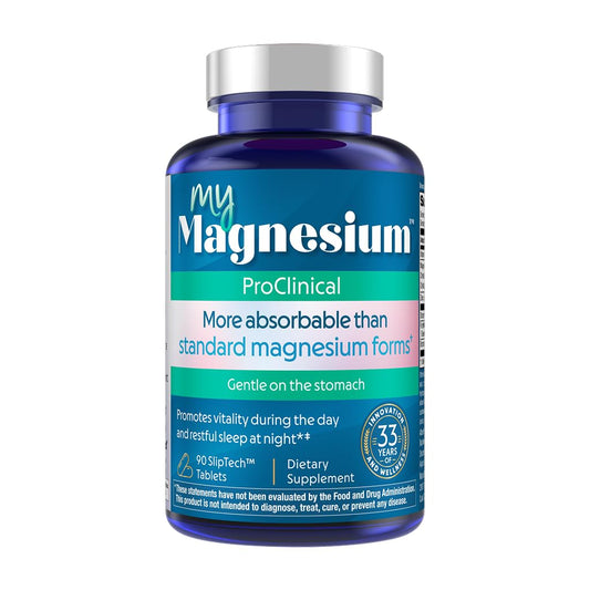 Purity Products MyMagnesium ProClinical vista frontal con envase completo