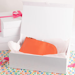 Purple Q Crafts caja enviada plana para montaje rápido y ahorro espacio