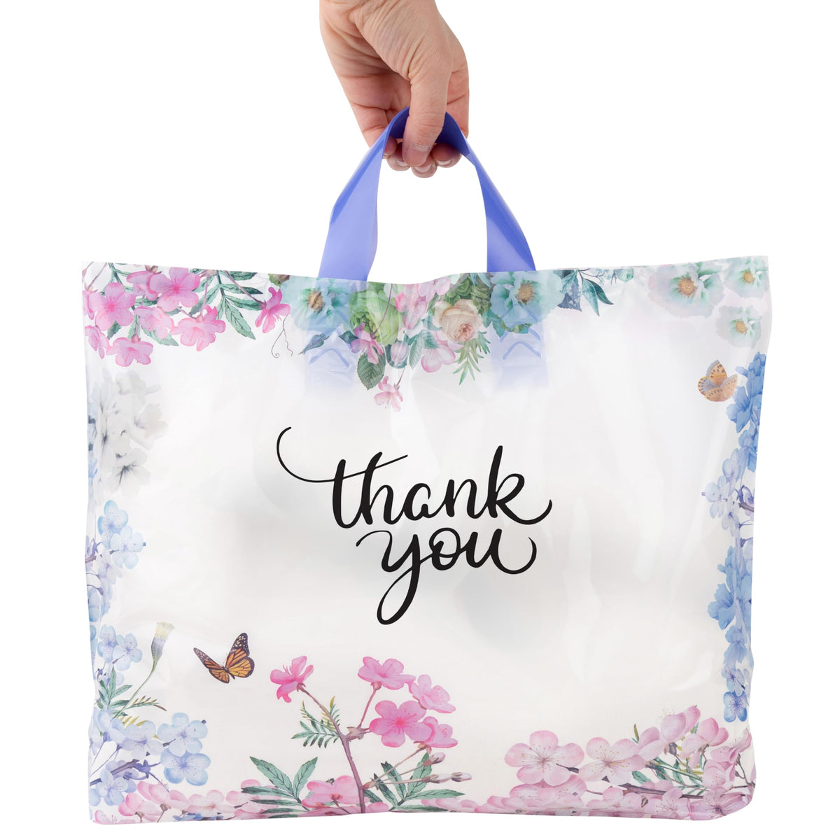 Purple Q Crafts vista frontal del empaque floral que mejora la presentación de ventas