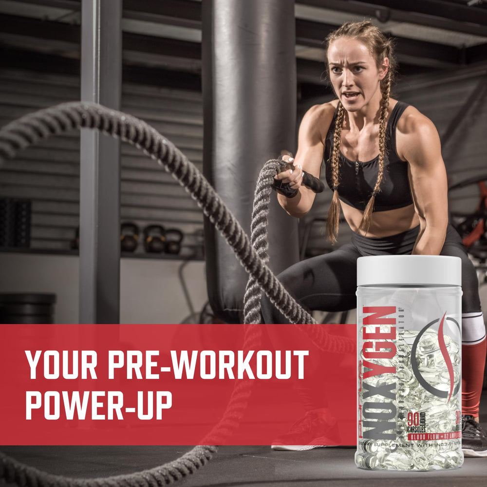 Purus Labs NOXygen en ambiente fitness lifestyle mostrando hidratación y energía