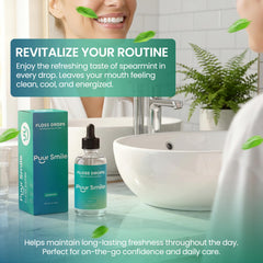 Puur Smile uso en irrigador dental demostrando aplicación práctica y frescor