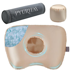 PYURIFAI almohada frontal en satén champagne, protección cómoda para piercings