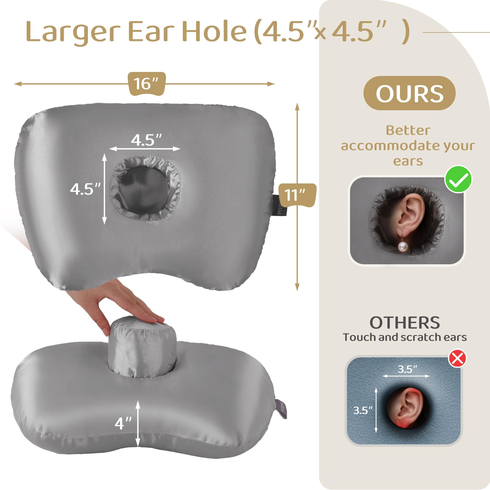 PYURIFAI funda de satén con cremallera lavable para cuidados fáciles
