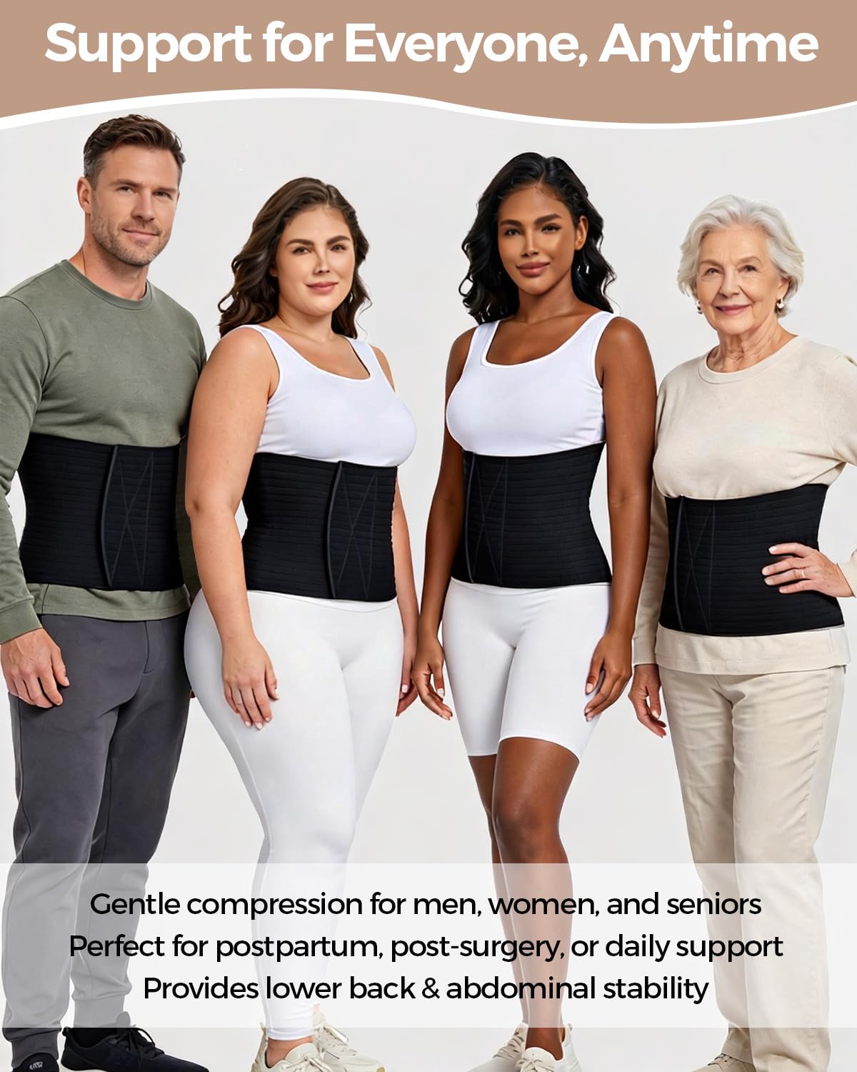 QEESMEI faja discreta bajo ropa demostrando uso diario cómodo