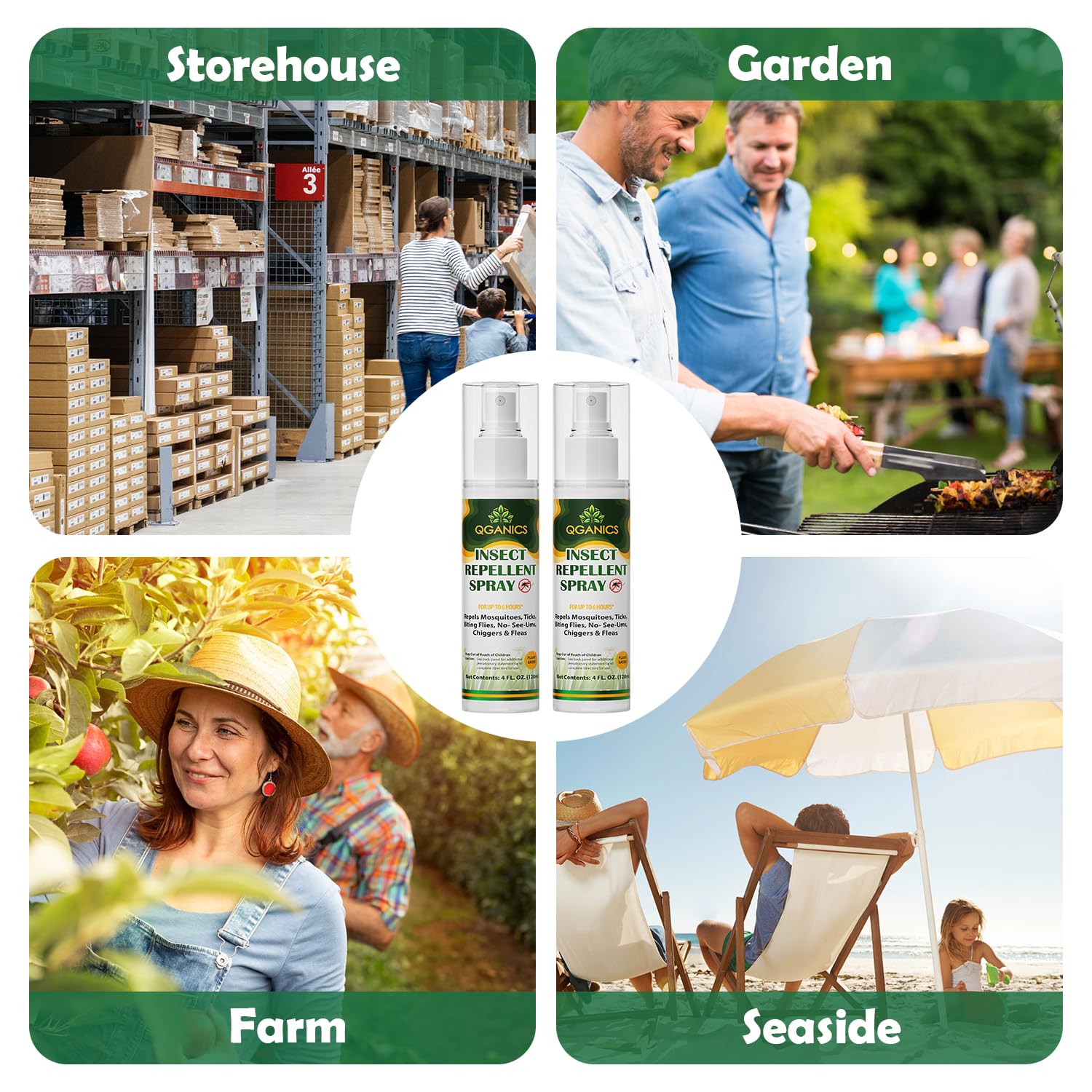 Qganics pack de dos ideal para viajes y uso familiar