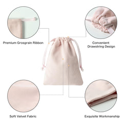QIANF textura de terciopelo suave protege joyas