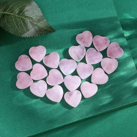 QINJIEJIE textura pulida del cuarzo rosa, tacto suave para sostener