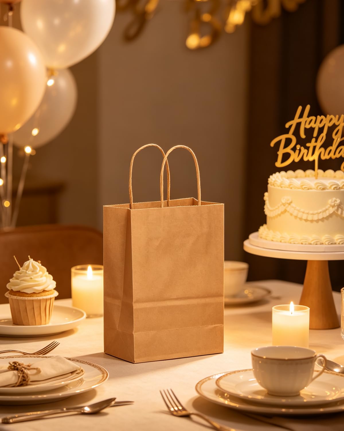 qiqee bolsa como detalle en mesa de fiesta para presentación elegante
