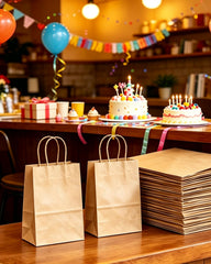qiqee bolsa personalizada con etiqueta y lazo para presentación