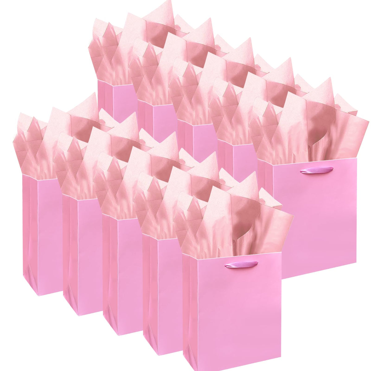 hiqee frontal de la bolsa qiqee rosa mostrando diseño elegante y presentación