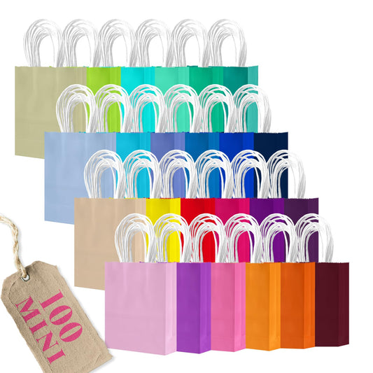 qiqee vista frontal del paquete de 100 bolsas, práctico para eventos