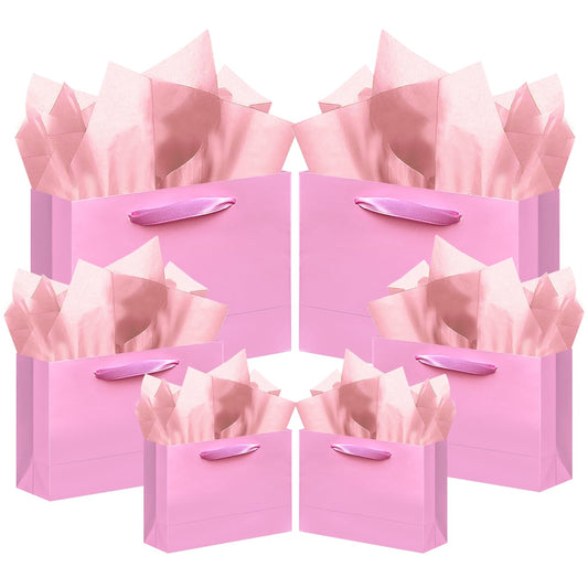 qiqee vista frontal del paquete rosa para presentación elegante