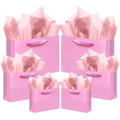 qiqee vista frontal del paquete rosa para presentación elegante