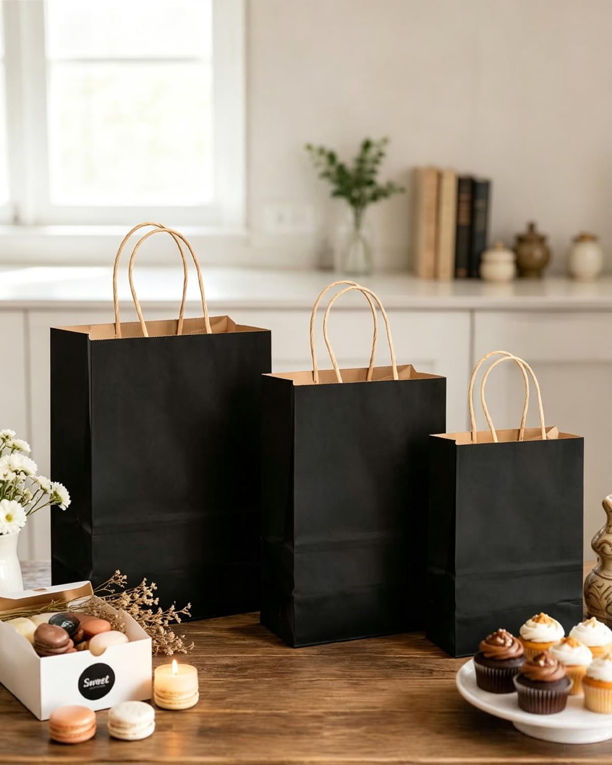 qiqee bolsa personalizada en una mesa de fiesta mostrando uso decorativo