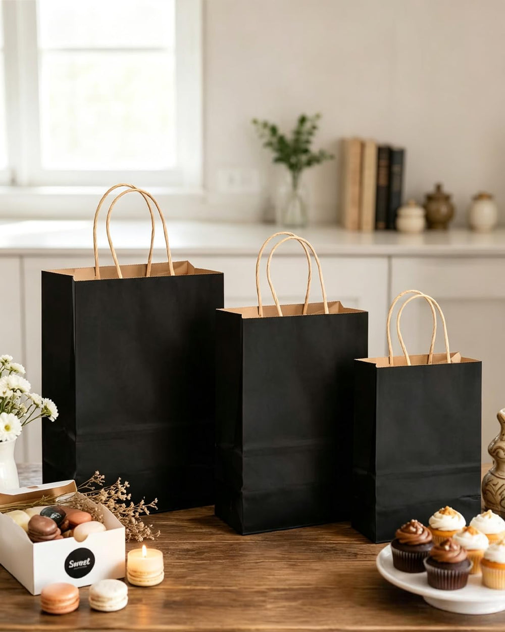 qiqee bolsa personalizada en una mesa de fiesta mostrando uso decorativo