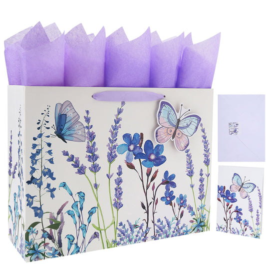Qirrmiy bolsa frontal lavanda muestra diseño floral y elegancia
