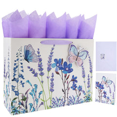 Qirrmiy bolsa frontal lavanda muestra diseño floral y elegancia