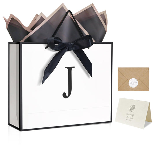 QLSKO bolsa frontal blanca mostrando acabado elegante y lista para regalo