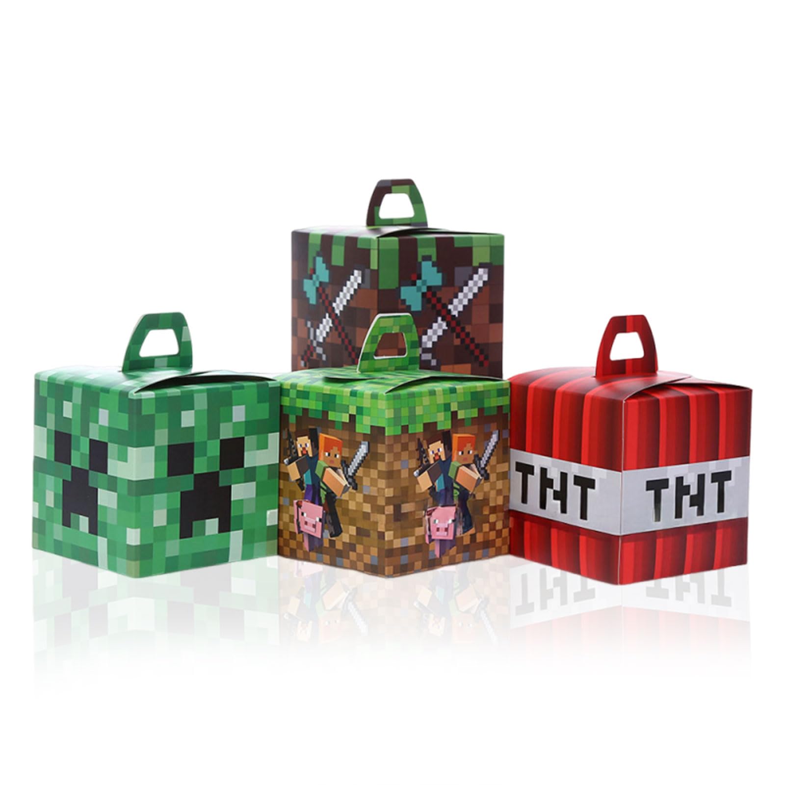 QOQXQOOH caja frontal mostrando diseño pixelado y apariencia atractiva