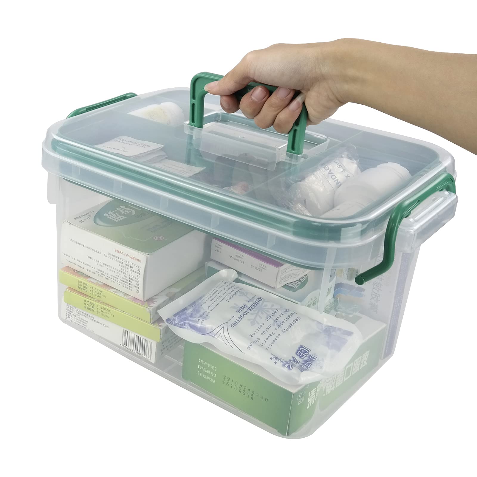 Qskely comparación de tamaño con manos para visualizar capacidad y escala