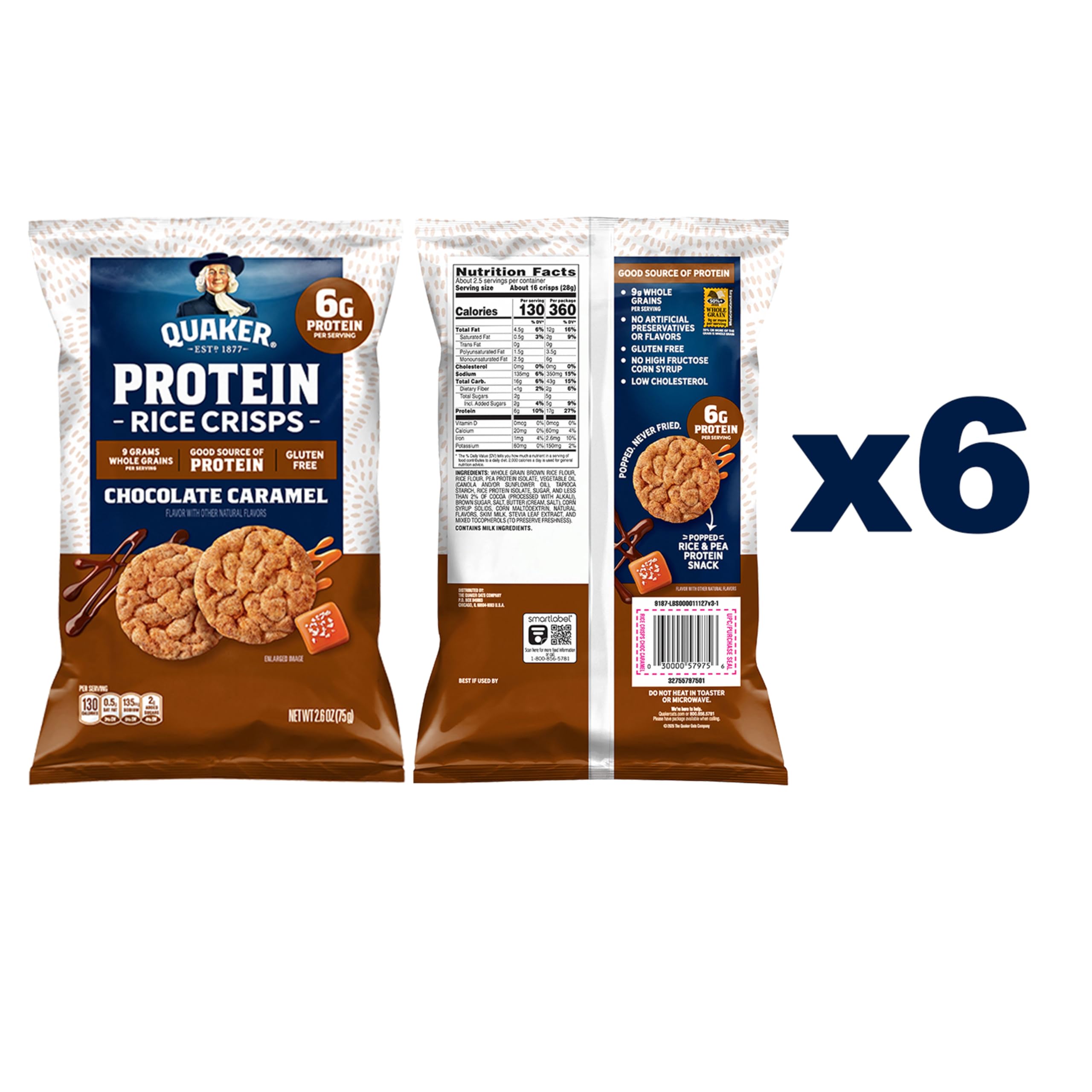 Quaker primer plano de textura crujiente para apreciar ligereza y crocancia