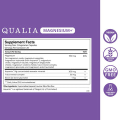 Qualia etiqueta con lista de ingredientes para transparencia y confianza