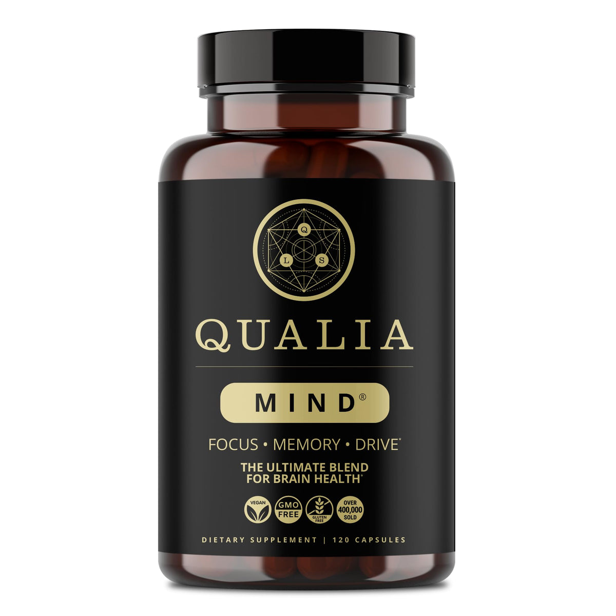 QUALIA LIFE SCIENCES Qualia Mind envase frontal, presenta confianza y claridad