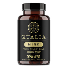 QUALIA LIFE SCIENCES Qualia Mind envase frontal, presenta confianza y claridad