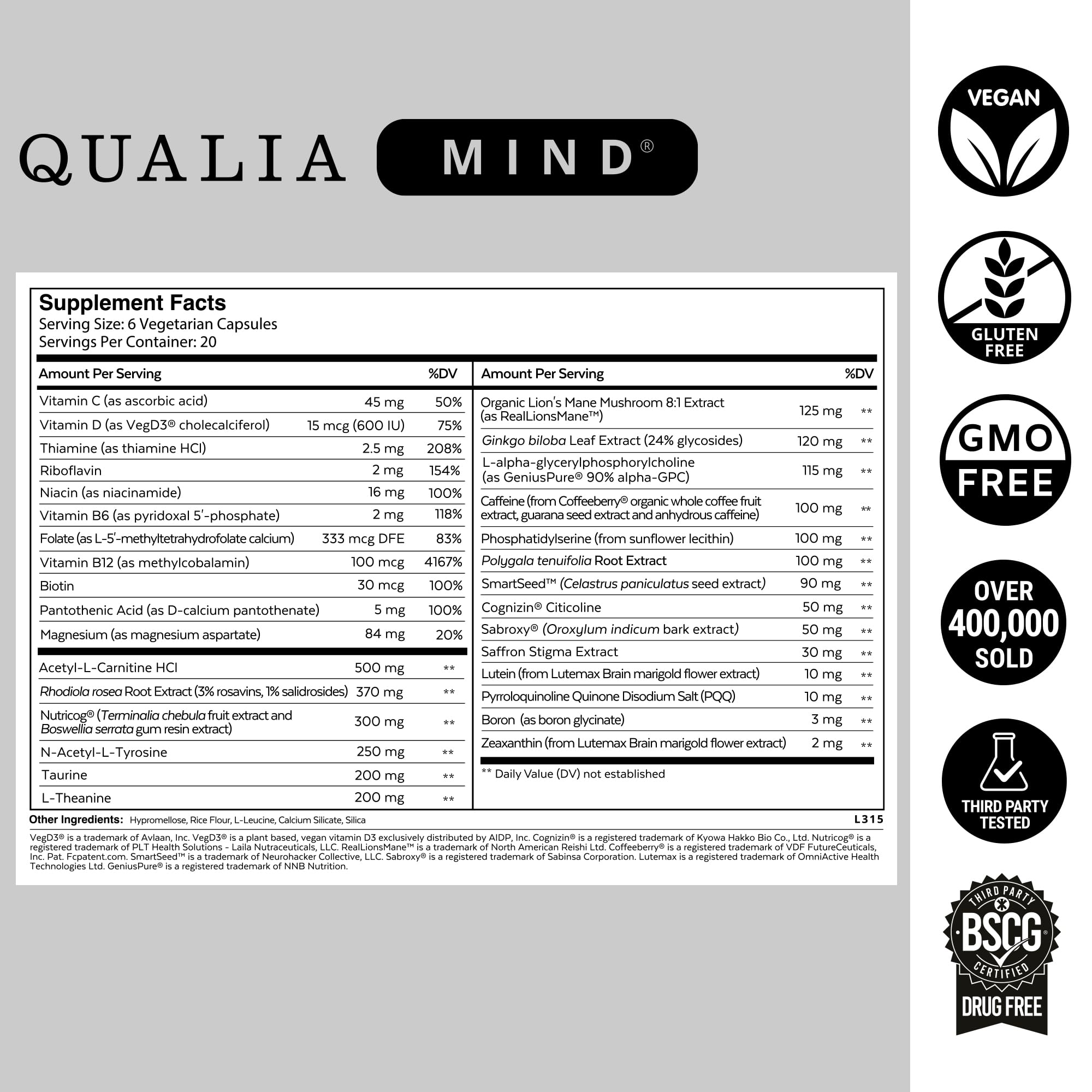 QUALIA LIFE SCIENCES producto en uso sobre escritorio, mejora enfoque en tareas