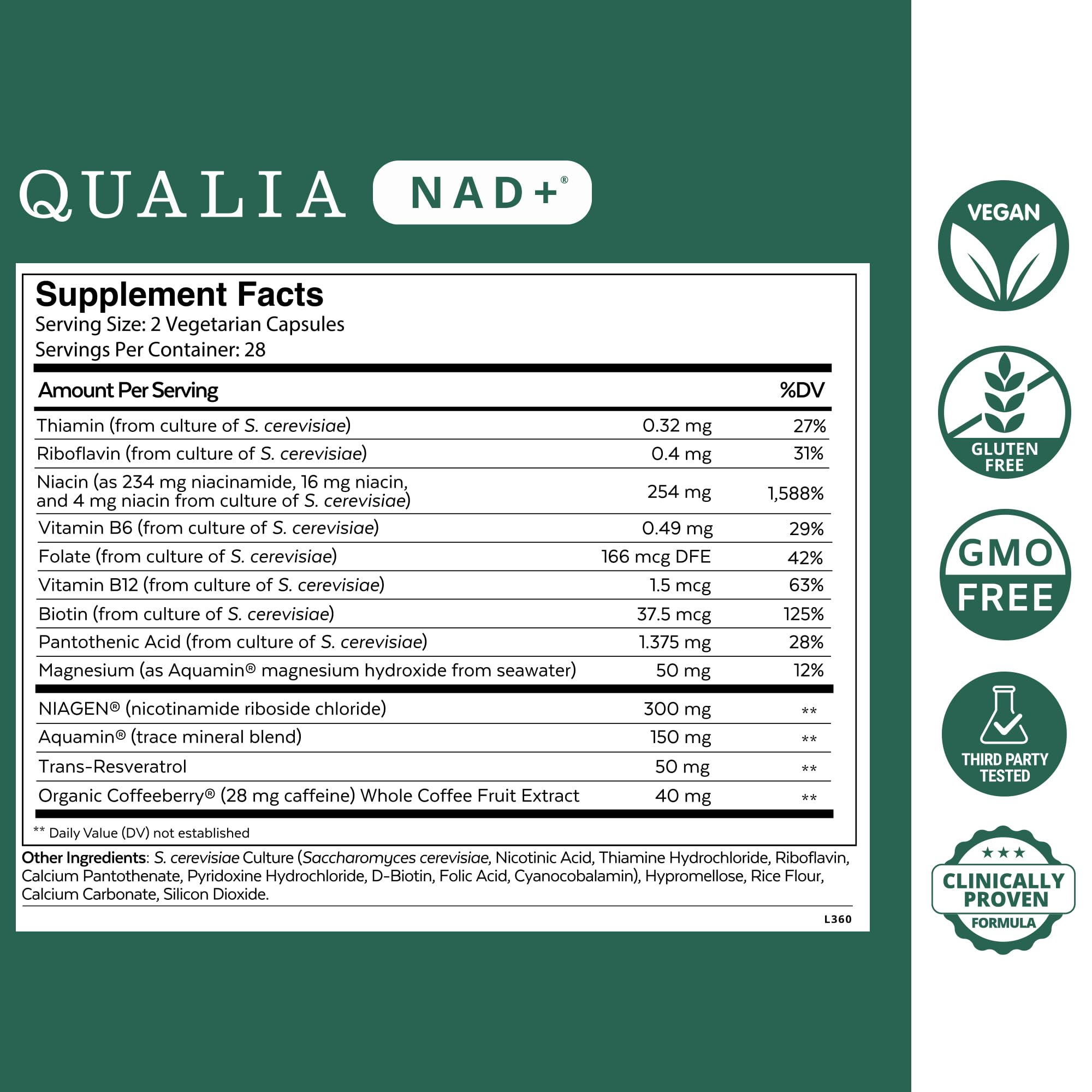 QUALIA LIFE SCIENCES cápsulas en primer plano mostrando textura y absorción