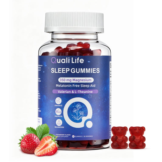 QualiLife botella frontal mostrando 60 gomitas, beneficio: confianza en ingredientes
