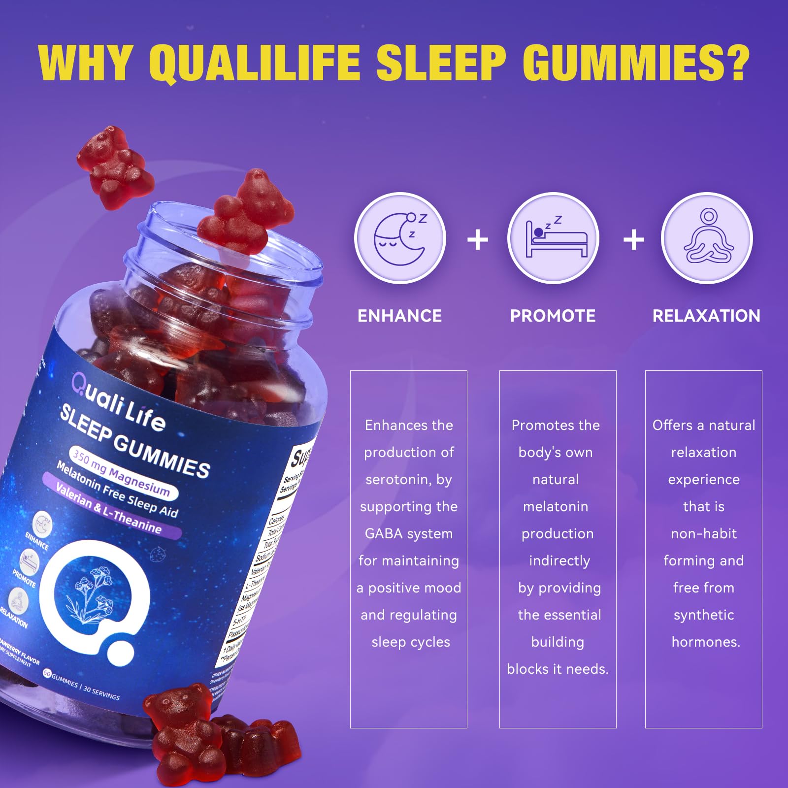 QualiLife textura de gominolas en primer plano, beneficio: apariencia apetitosa y sin azúcar