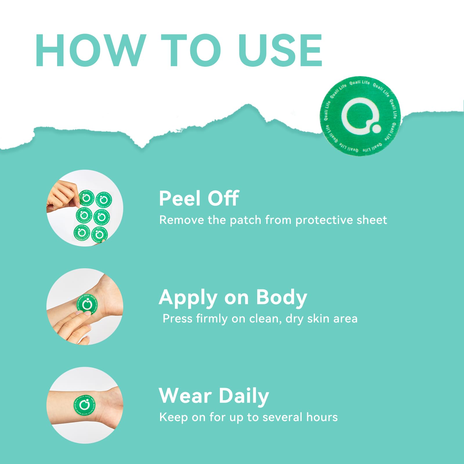QualiLife parche apenas visible bajo la ropa para uso discreto