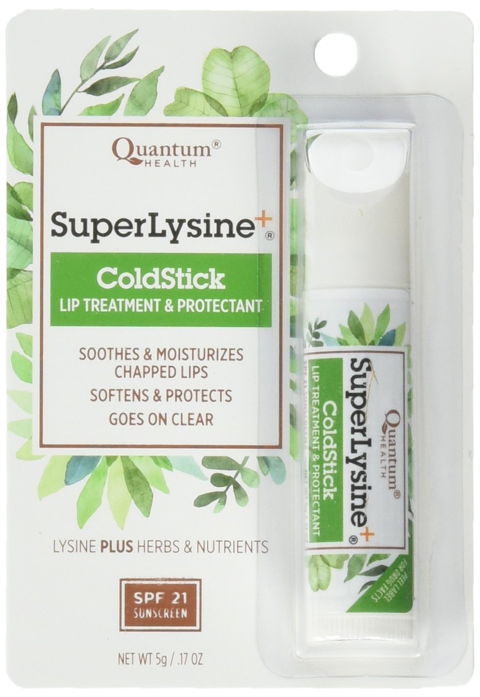 Quantum Coldstick Super Lysine Plus+, empaque compacto para uso diario.