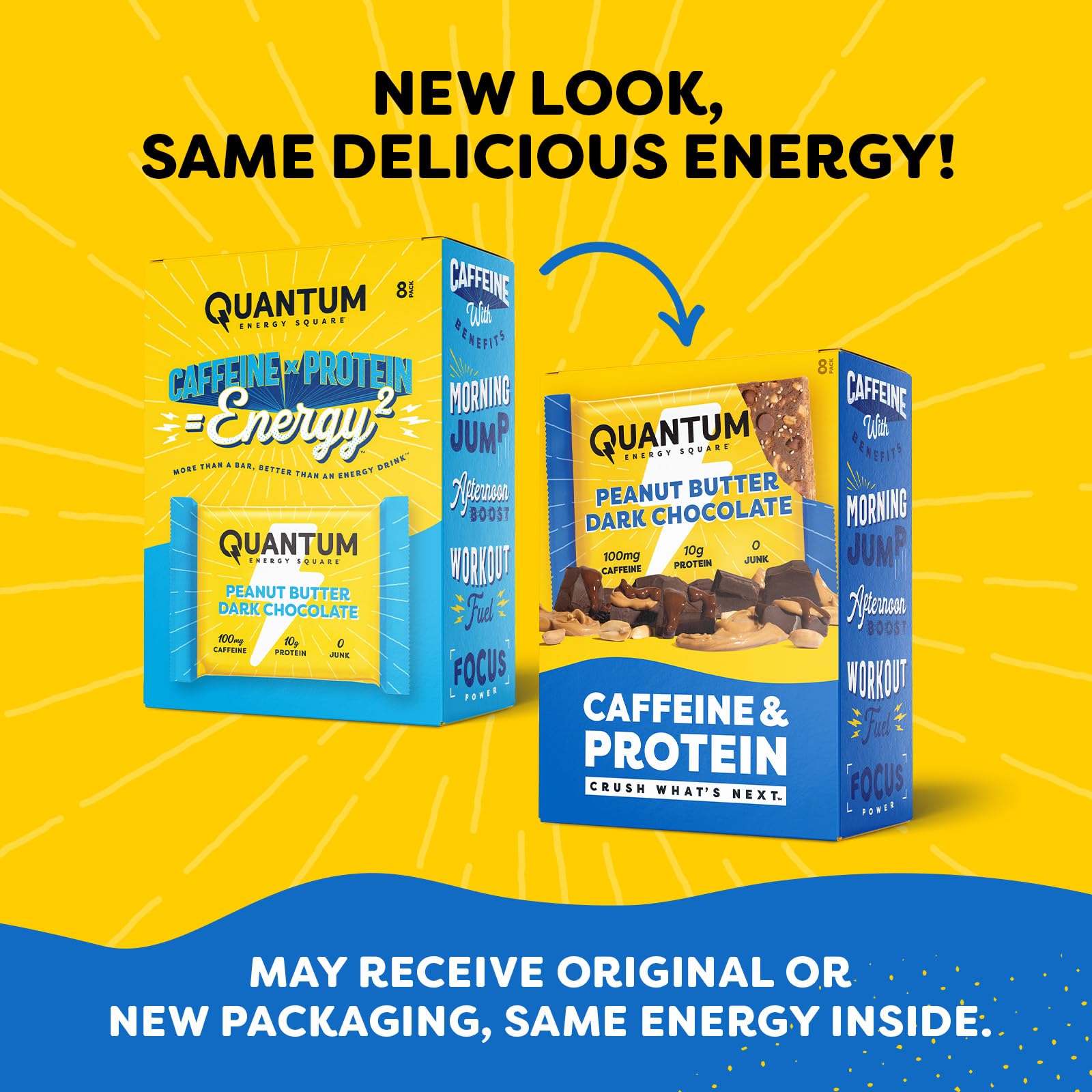 Quantum Energy Squares sellos de certificación Non-GMO, vegano y sin gluten