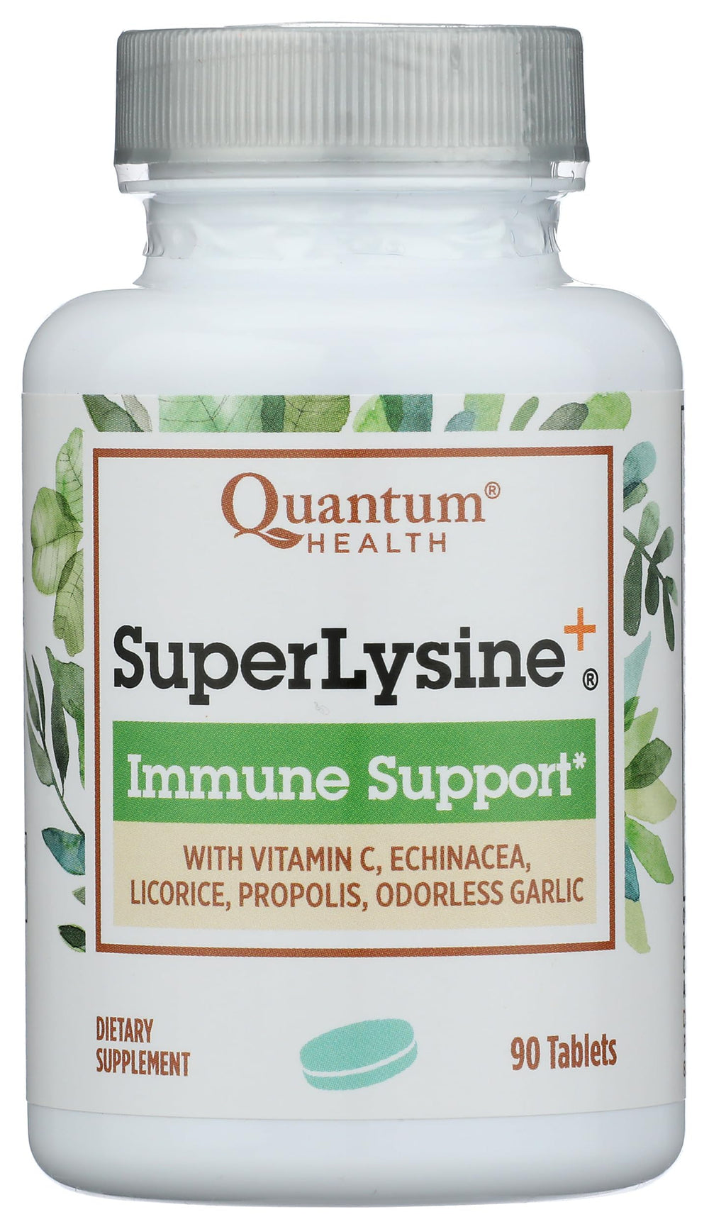 Quantum Super Lysine Tabletas: botella frontal, ideal para la toma diaria