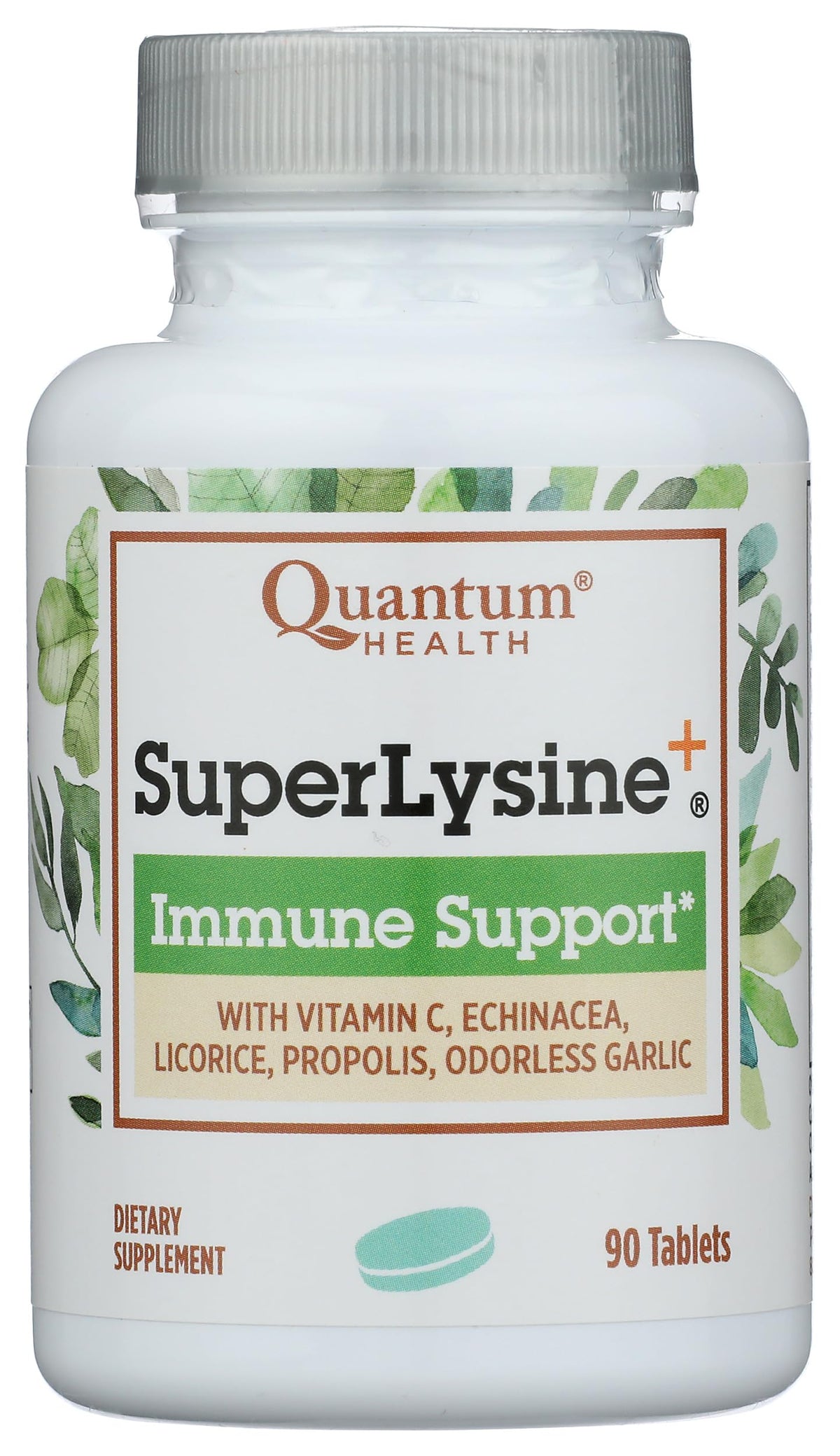 Quantum Super Lysine Tabletas: botella frontal, ideal para la toma diaria