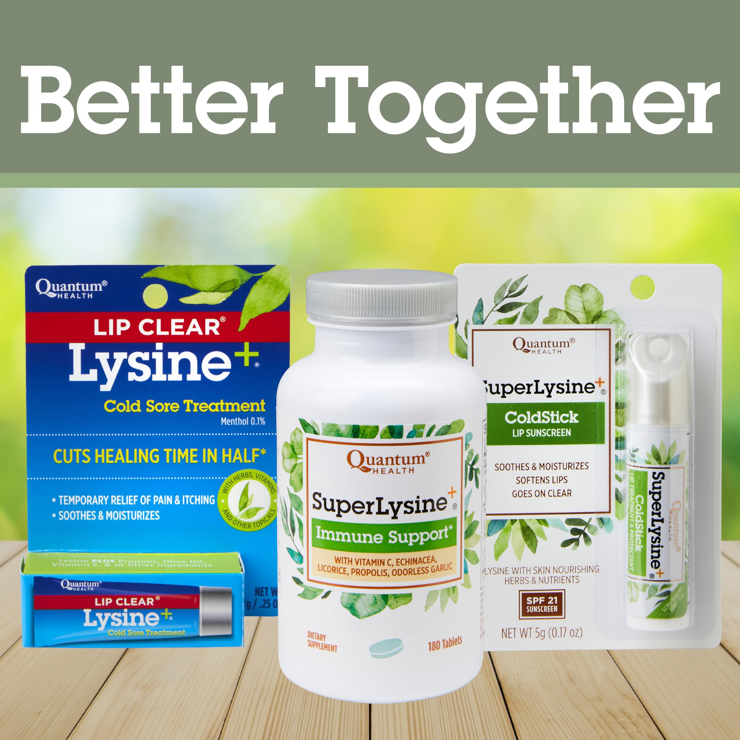 Cera y aceites del Quantum SuperLysine mostrando ingredientes hidratantes y nutritivos